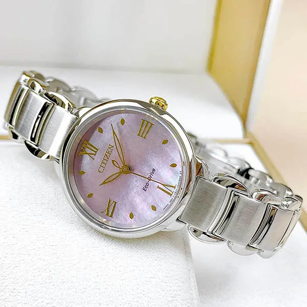 Đồng Hồ Nữ Citizen Eco-Drive EM0927-87Y Màu Bạc Hồng