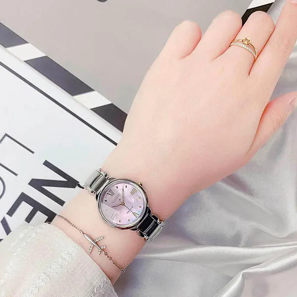 Đồng Hồ Nữ Citizen Eco-Drive EM0927-87Y Màu Bạc Hồng