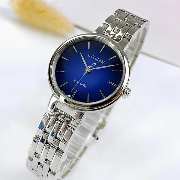 Đồng Hồ Nữ Citizen Eco-Drive EM0990-81L Màu Xanh Bạc