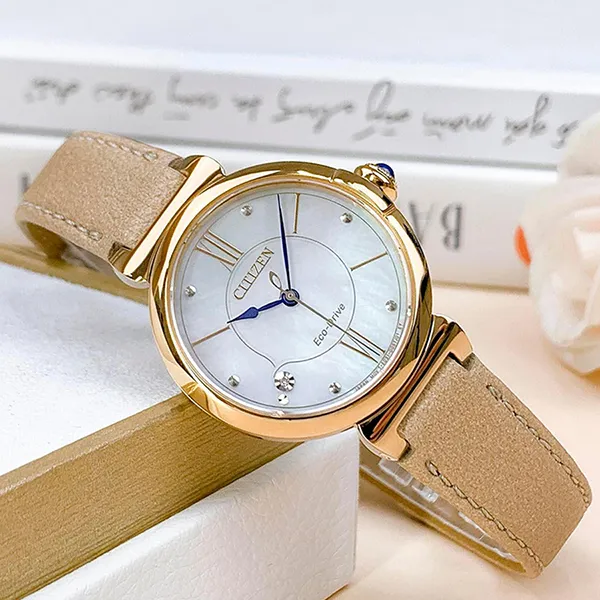 Đồng Hồ Nữ Citizen Eco-Drive EM1073-18D Màu Be