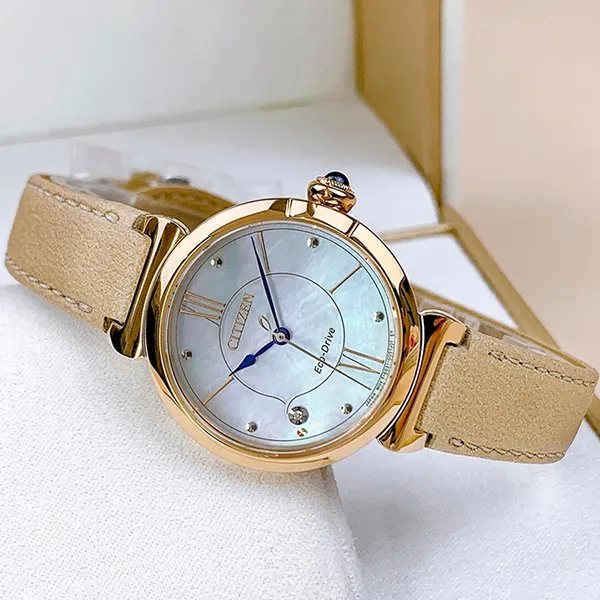 Đồng Hồ Nữ Citizen Eco-Drive EM1073-18D Màu Be