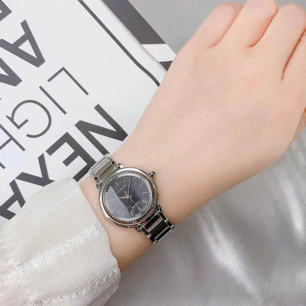 Đồng Hồ Nữ Citizen Eco-Drive EM1100-84H Màu Bạc Đen
