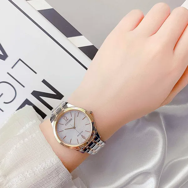 Đồng Hồ Nữ Citizen Eco-Drive Watch EM0416-78A Màu Demi