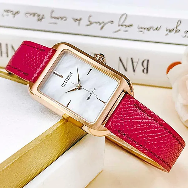 Đồng Hồ Nữ Citizen EM1193-08D Màu Hồng Trắng