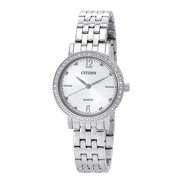 Đồng Hồ Nữ Citizen Quartz Crystal Silver Dial Ladies Watch EL3100-55A Màu Bạc