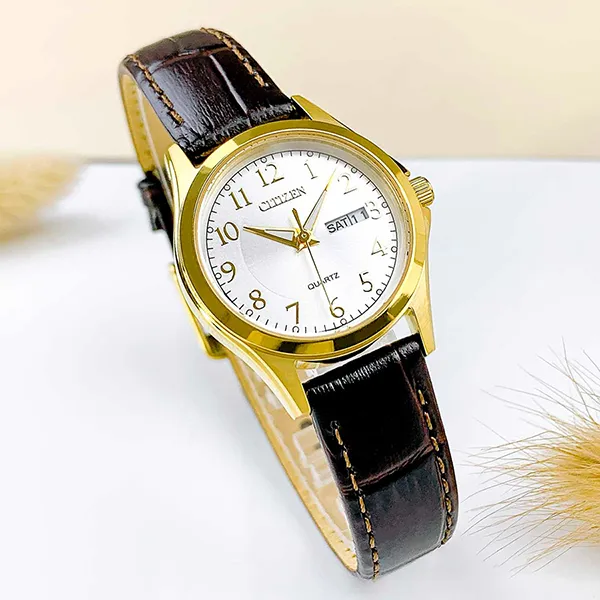 Đồng Hồ Nữ Citizen Quartz Watch EQ0612-07A Màu Nâu/Vàng