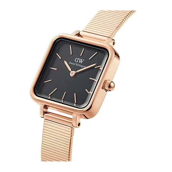 Đồng Hồ Nữ Daniel Wellington 22x22mm Quadro Studio RG Black DW00100518 Màu Đen/ Vàng Hồng