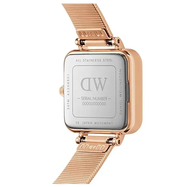Đồng Hồ Nữ Daniel Wellington 22x22mm Quadro Studio RG Black DW00100518 Màu Đen/ Vàng Hồng