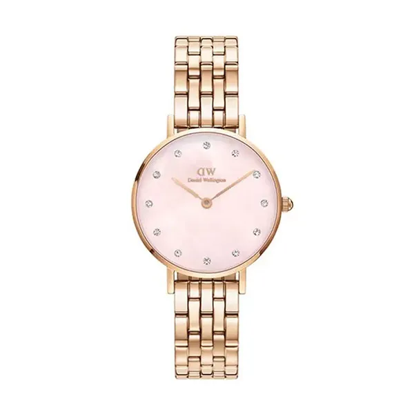 Đồng Hồ Nữ Daniel Wellington 5 Link Petite Lumine 28mm DW00100617 Màu Vàng Hồng