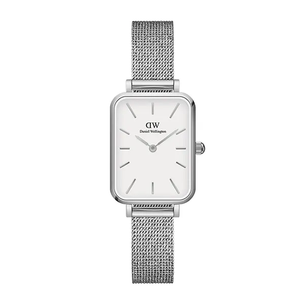 Đồng Hồ Nữ Daniel Wellington DW00100438 20x26mm Quadro Pressed Sterling S White Màu Bạc Trắng