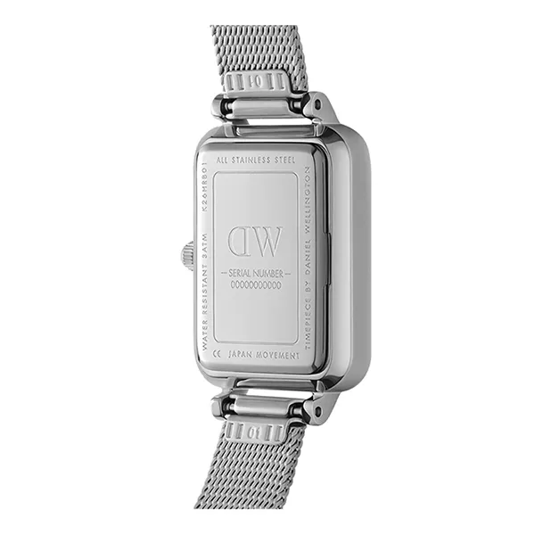 Đồng Hồ Nữ Daniel Wellington DW00100438 20x26mm Quadro Pressed Sterling S White Màu Bạc Trắng
