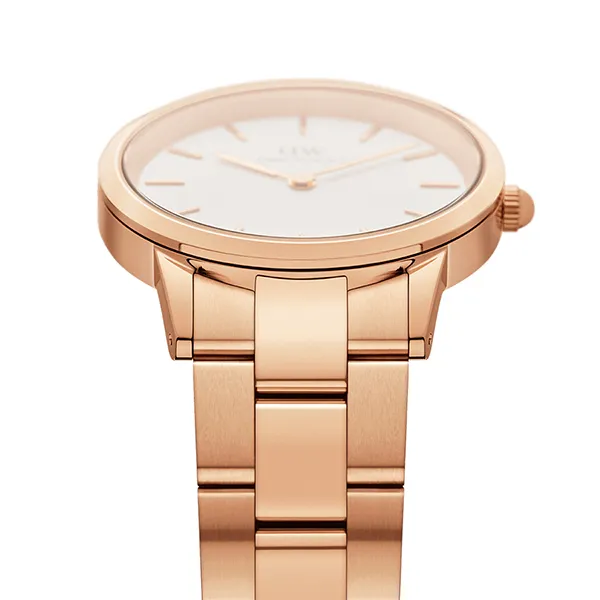 Đồng Hồ Nam Daniel Wellington Iconic Link 32mm DW00100211 Trắng Màu Trắng/ Vàng Hồng