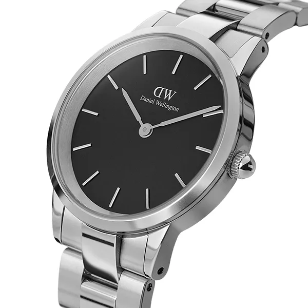 Đồng Hồ Nữ Daniel Wellington Iconic Link DW00100208 Màu Bạc Đen