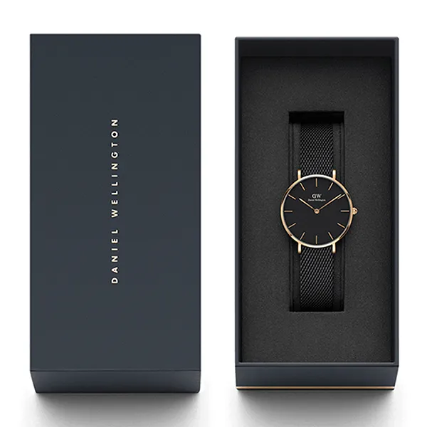 Đồng Hồ Daniel Wellington Petite Ashfield RG Black DW00100307 36mm Màu Đen