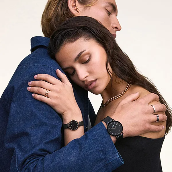 Đồng Hồ Daniel Wellington Petite Ashfield RG Black DW00100307 36mm Màu Đen