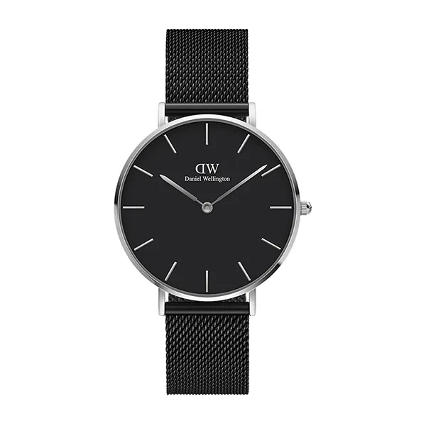 Đồng Hồ Nữ Daniel Wellington Petite Ashfield Silver DW00100246 Màu Đen 28mm