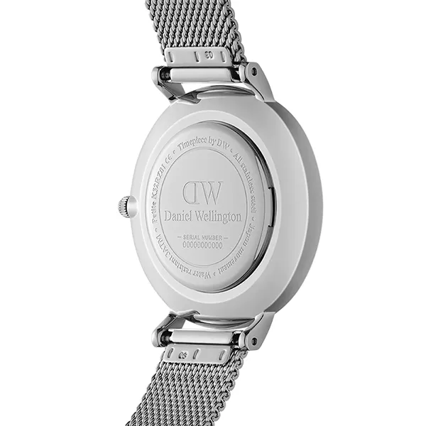 Đồng Hồ Nữ Daniel Wellington Petite Lumine Bezel Sterling DW00100661 Màu Bạc/Đen
