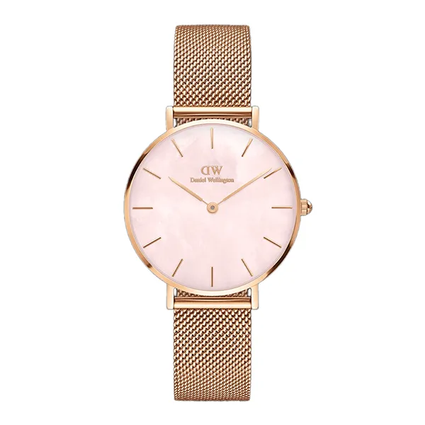 Đồng Hồ Nữ Daniel Wellington Petite Melrose Pearl Pink Mother Of Pearl Màu Vàng Hồng 32mm