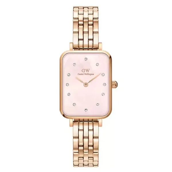 Đồng Hồ Nữ Daniel Wellington Quadro Lumine 5-Link Melrose DW00100621 Màu Vàng Hồng