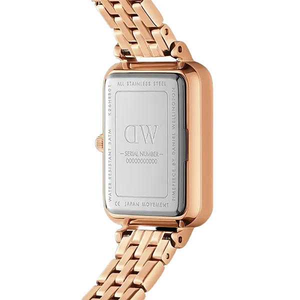 Đồng Hồ Nữ Daniel Wellington Quadro Lumine Bezel 5-Link Melrose Màu Vàng Hồng