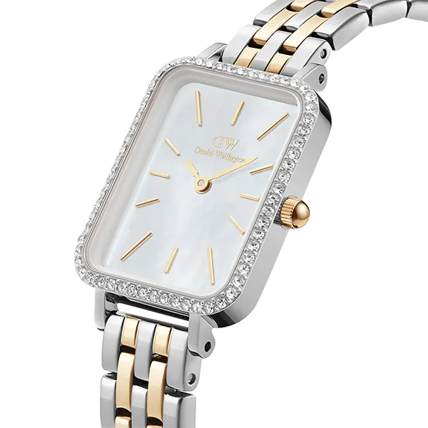 Đồng Hồ Nữ Daniel Wellington Quadro Lumine Bezel 5-Link Two-Tone DW00100671 Màu Demi
