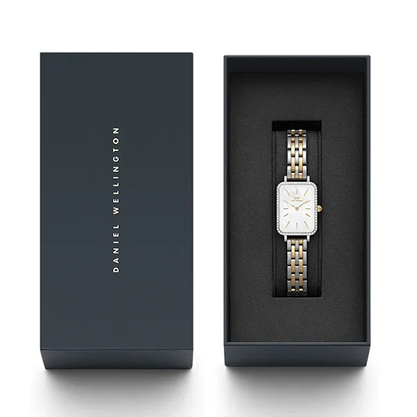 Đồng Hồ Nữ Daniel Wellington Quadro Lumine Bezel 5-Link Two-Tone DW00100671 Màu Demi