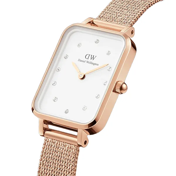 Đồng Hồ Nữ Daniel Wellington Quadro Lumine Pressed Melrose Màu Vàng Hồng
