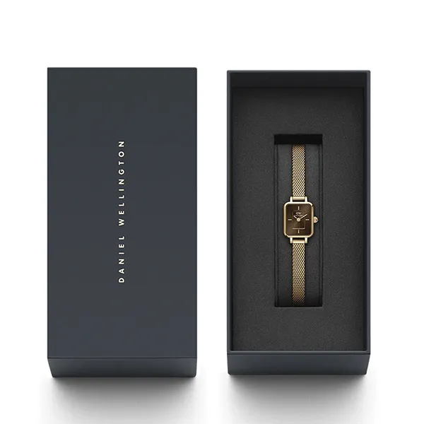 Đồng Hồ Nữ Daniel Wellington Quadro Mini Evergold Amber DW00100654 Màu Vàng/Nâu
