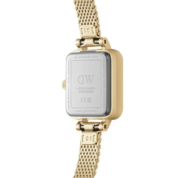 Đồng Hồ Nữ Daniel Wellington Quadro Mini Evergold Amber DW00100654 Màu Vàng/Nâu
