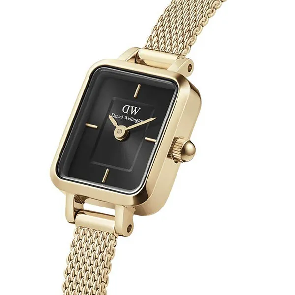 Đồng Hồ Nữ Daniel Wellington Quadro Mini Evergold Onyx DW00100652 Màu Đen Vàng