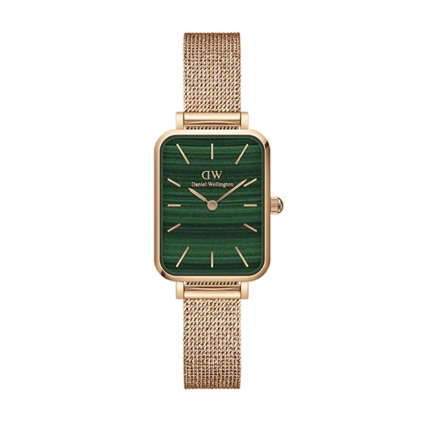 Đồng Hồ Nữ Daniel Wellington Quadro Pressed Melrose 20x26mm DW00100437 Màu Xanh/ Vàng Hồng