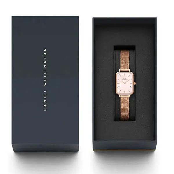 Đồng Hồ Nữ Daniel Wellington Quadro Pressed Melrose 20x26mm DW00100510 Màu Vàng Hồng