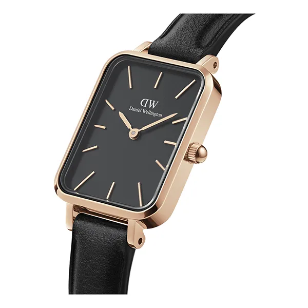 Đồng Hồ Nữ Daniel Wellington Quadro Pressed Sheffield 20x26mm DW00100433 Màu Đen