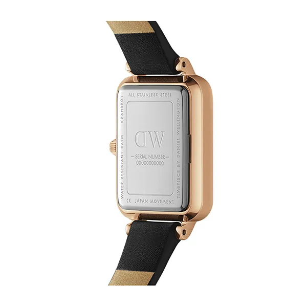Đồng Hồ Nữ Daniel Wellington Quadro Pressed Sheffield 20x26mm DW00100433 Màu Đen