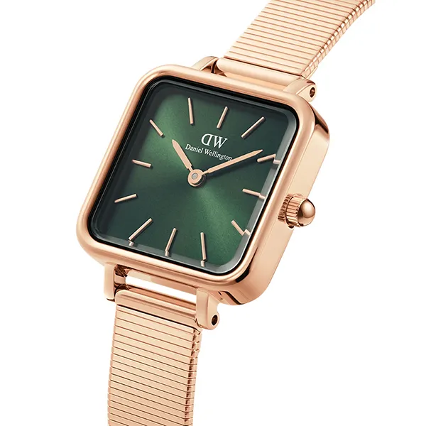 Đồng Hồ Nữ Daniel Wellington Quadro Studio Emerald Rose Gold DW00100519 Màu Vàng Hồng