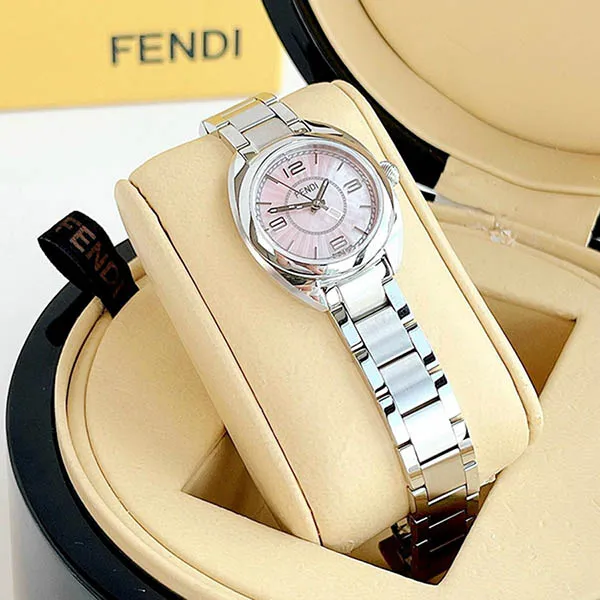 Đồng Hồ Nữ Fendi Quartz FOR462NAKF0QD1 Momento Màu Hồng Bạc