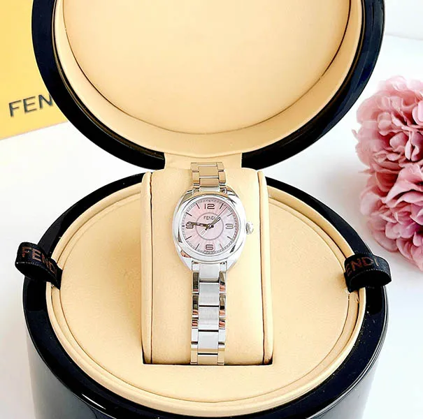 Đồng Hồ Nữ Fendi Quartz FOR462NAKF0QD1 Momento Màu Hồng Bạc