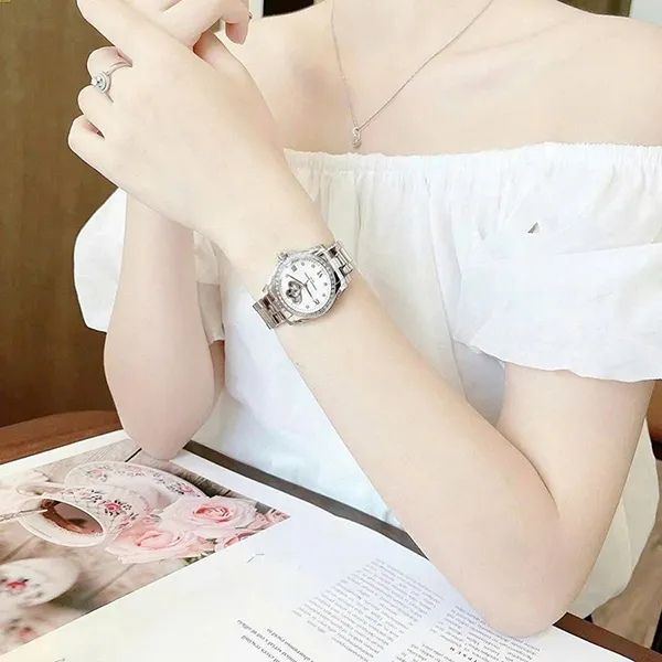 Đồng Hồ Nữ Frederique Constant Double Heart Beat FC-310WDHB3BD6B Màu Bạc