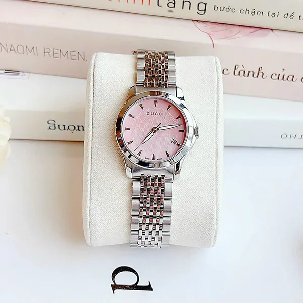 Đồng Hồ Nữ Gucci Watch YA126532 G Màu Hồng Bạc