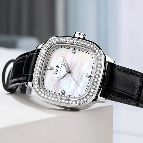 Đồng Hồ Nữ I&W Carnival 632L-D3 Màu Đen Trắng