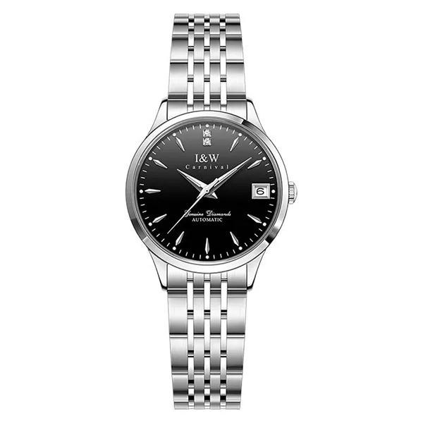 Đồng Hồ Nữ I&W Carnival 731L-T3 Màu Đen - Bạc