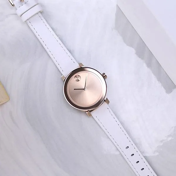 Đồng Hồ Nữ Movado Bold Evolution 3600891 34mm Màu Trắng/ Vàng Hồng