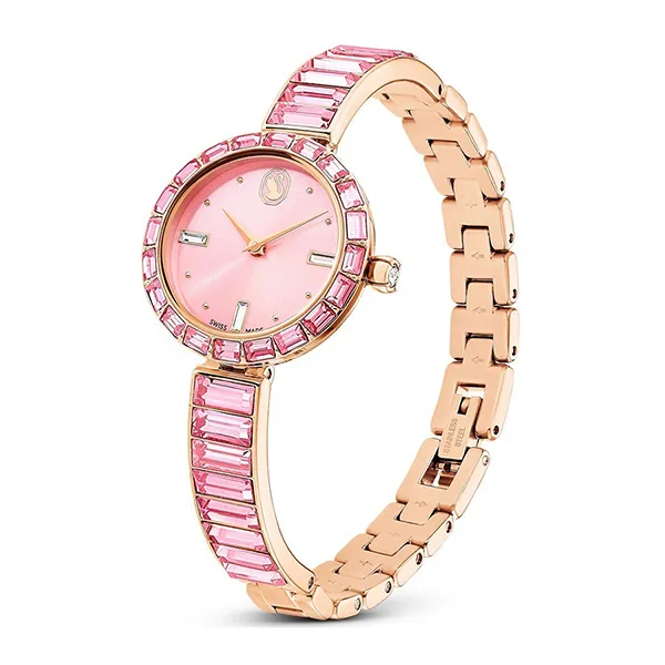Đồng Hồ Nữ Swarovski Matrix Bangle Watch 5679890 Màu Hồng/Vàng Hồng
