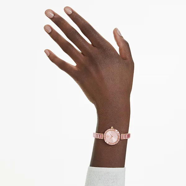 Đồng Hồ Nữ Swarovski Matrix Bangle Watch 5679890 Màu Hồng/Vàng Hồng