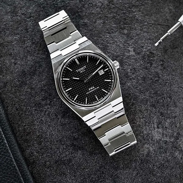 Đồng Hồ Nữ Tissot PRX Powermatic 80 35mm T137.207.11.051.00 (T1372071105100) Màu Bạc Đen