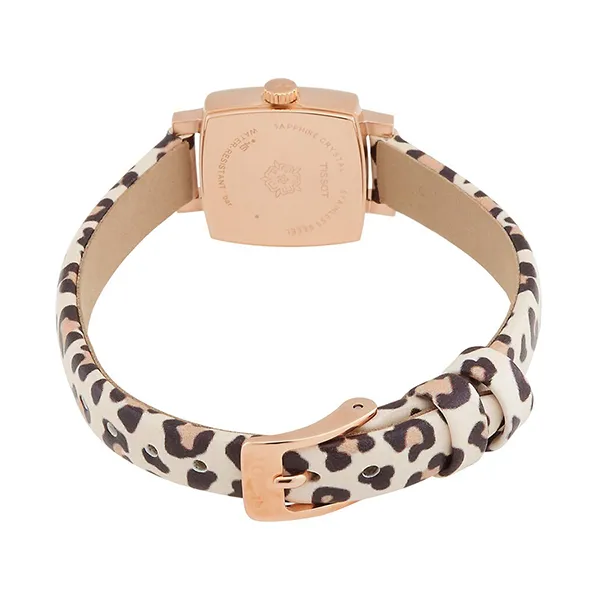 Đồng Hồ Nữ Tissot T-Lady Quartz Diamond Silver Dial Ladies Watch T058.109.37.036.00 Màu Nâu/Be