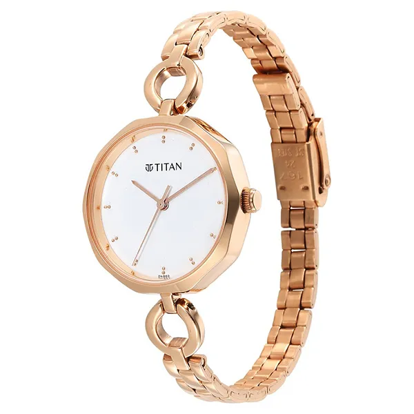 Đồng Hồ Nữ Titan Karishma White Dial Watch For Women Màu Vàng Trắng