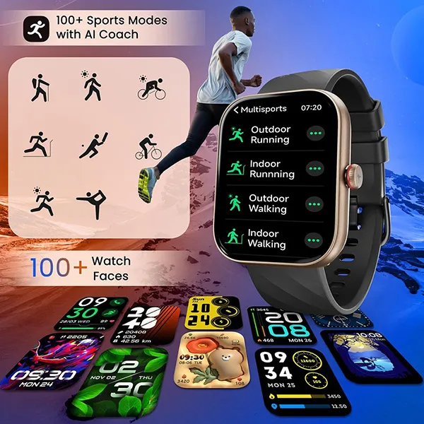 Đồng Hồ Thông Minh Fastrack Kruz+ Smart Watch 38104PP01 Màu Đen