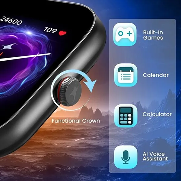 Đồng Hồ Thông Minh Fastrack Titan 38104PP03 Reflex Kruz+ Smartwatch Gold Màu Đen