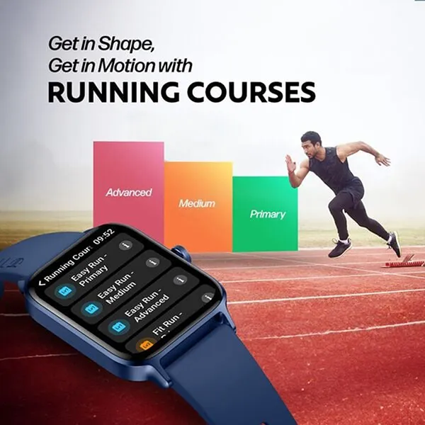 Đồng Hồ Thông Minh Titan Traveller First Fitverse Smartwatch With Blue Leather Strap 90166AP02 Màu Xanh Navy